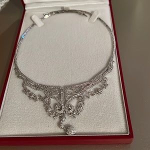 One of a kind white gold and Diamond necklace